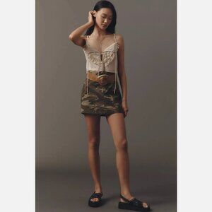 NWT ANTHROPOLOGIE SANCTUARY CAMO MINI SKIRT